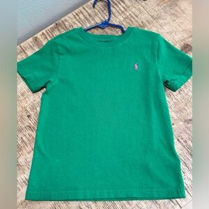 Polo by Ralph Lauren Green Short Sleeve Tee with Pink Polo Pony